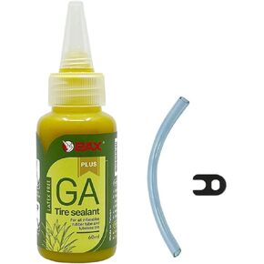 PAX 60ml GA Tire Sealant, Flat Prevention Savior, Strong Sealing, Non-Corrosive, Suit for Lawnmowers, Motorcycles & Bicycles, Clincher, Tubular, Tubeless. with Conduit & A-Type Tool
