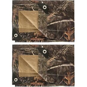 LOOGU Heavy Duty Waterproof Tarp, Bionic Tree Camo Multi Purpose Poly Cover