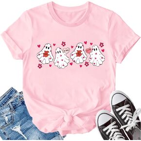 LBP Valentine's Day Shirts for Women Valentines Day Love Heart Graphic T-Shirt Happy Valentines Day Tops