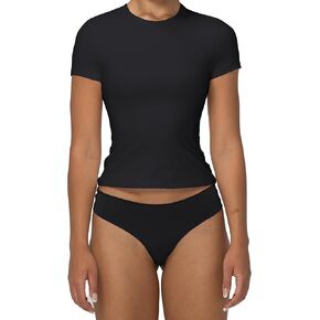 Sunzel Short Sleeve Shirts for Women Slim Fit Double Lined T Shirt with Crew Neck Basic Summer Tops for Workout & Casual