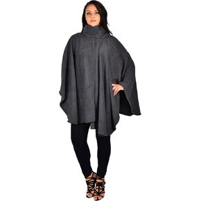Dare2BStylish Women Poncho Style Fleece Cover Up with Muffler