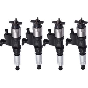 GENRICS 4 X Fuel Injectors Replacement for Isuzu NPR NPR-HD 5.2L 2001 2002 2003 2004 2005 2006 2007 4HK1 Engine Diesel Replace 095000-5471 973297035