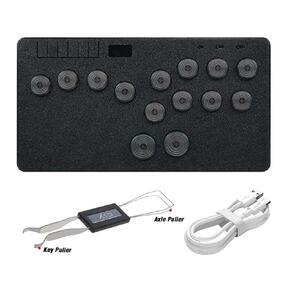 BITFUNX Gaming Keypad, Arcade Stick F12 Pro All-Button Leverless Controller - Supports SOCD & Hot Swap, Arcade Controller Street Fight for PC/PS3/PS4/PS5/Switch/Steam with Custom RGB & TURBO