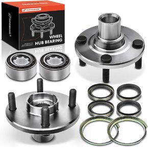 A-Premium 2 x Front Wheel Bearing and Wheel Hub with 4-Lug Compatible with Chevrolet Prizm 1998-2002 & Toyota Corolla 1988-2002 & Geo Prizm 1993-1997, with Non-Wheel ABS