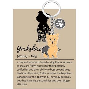Lywjyb Birdgot Yorkshire Terrier Gift Dog Owner Gift Yorkshire Terrier Dog Keychain Dog Lover Gift for Women