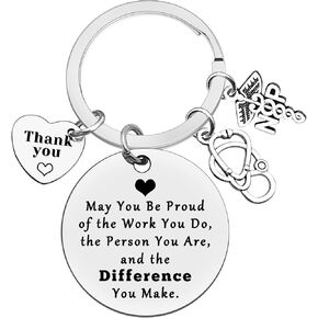 Xiahuyu Nurse Practitioner Gifts NP Keychain Nurse Practitioner Appreciation Gift NP Nurse Graduation Gift Christmas Birthday Nurse Day Week Gift Thank You Gift for Nurse Practitioner