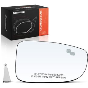 A-Premium Right Passenger Side Non-Heated Mirror Glass with Backing Plate - Compatible with Mazda 3 2014 2015 2016 - Exterior Side View Convex Mirror with Blind Spot Detection