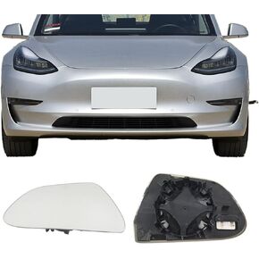 Passenger Side Mirror Replacement Glass for Tesla Model 3 2016-2023,Automotive Exterior Heated Right Side View Mirror Glass for 2016 2017 2018 2019 2020 2021 2022 2023 Tesla Model 3