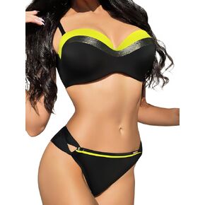Two Piece Swimsuit Push Up Swimwear Cutout Low Rise Bikini Set