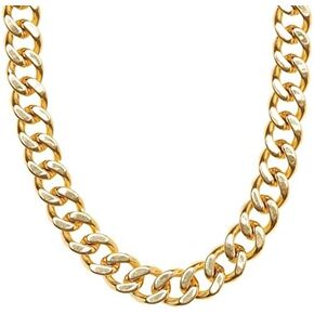 18K Gold Plated Titanium Necklace, Curb Chain, Unisex, Mens Cuban Necklace, Women Jewelry, Never Tarnish