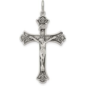 قلادة صليب INRI من الفضة الإسترليني العتيقة من Lex & Lu LAL104295 in Kuwait