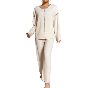 Womens Pajamas 2 Piece Comfy Pj Set Sleepwear Long Sleeve Loungewear Pajama Set for Women