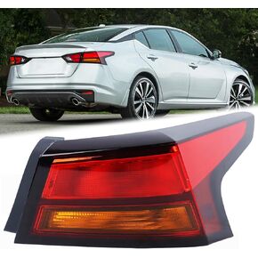Right Passenger Side Outer Tail Light Fit for 2019 2020 2021 2022 Nissan Altima Halogen Type Rear Lights Assembly Brake Lamp With Bulbs RH NI2805118