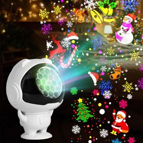 Christmas Snowflake Projector Lights Outdoor/Indoor, Led Lights Projector for Christmas Decorations, Holiday Projector for Christmas Party,2024 Upgrade Christmas Indoor for Home，Christmas Gift