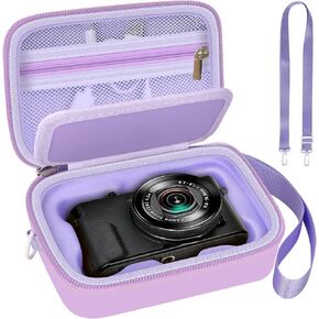 Case for Canon PowerShot G7X Mark III/ Mark II/ SX740/ SX730 Digital Camera, Point and Shoot Camera Bag With Padded Divider Holds SD Cards, Mesh Pocket for USB Cable and More Accessories(Box Only)