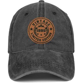 Vintage 1995 30th Birthday Gifts for Men Women Funny Adjustable Washed Leather Patch Baseball Cap Gift Ideas