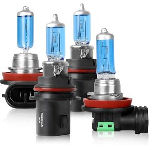 Fit For Chevy Cruze 2011 2012 2013 2014 2015 High Performance Halogen Headlight Bulbs 9008/H13 High/Low Beam + H11 Fog Light Car Replacement Bulb Combo, Plug and Play, 4 PCS