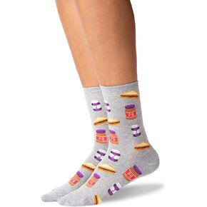 Hot Sox Womens Peanut Butter and Jelly Socks, 1 Pair, Womens Shoe 4-10