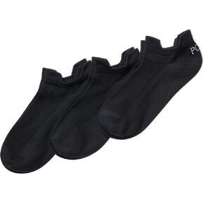 Polo Ralph Lauren Women's 3-Pairs Black Double Tab Socks Sz: 9-11 Fits 4-10.5