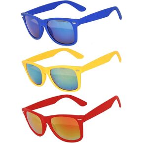 OWL Retro Vintage Sunglasses Colorful Mirror Lens Matte Frame 3,5,6,10,12,14 Pairs