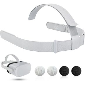 Original Head Strap Kit for Oculus Quest 2 Headset, Replacement HeadStrap for Meta Quest 2 — Oculus Quest 2 Head Strap，1 Pair Battery Covers，EVA Lens Cap，4pcs Joystick Caps