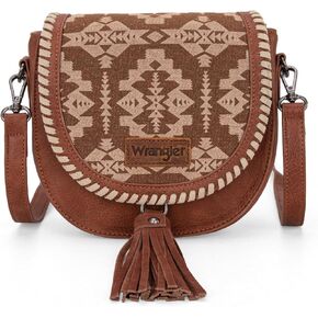 Wrangler Saddle Bag Purses for Women Small Crossbody Satchal Bag Embossed Braid Handbags