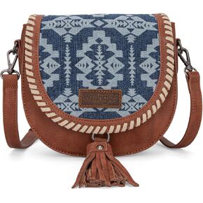 Wrangler Saddle Bag Purses for Women Small Crossbody Satchal Bag Embossed Braid Handbags in Saudi Arabia