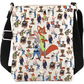 VAMSII Zoon Cartoon Movie Gift Movie Character Fans Gift Judy Hopps Nick Wilde Crossbody Bag
