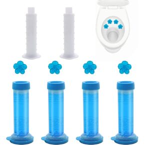 Toilet Gel Stamp 4PCS/52 Count Flower Fragrance Bathroom Toilet Gel Stamp Refills Flower Stamp Gel with Air Freshening Scent (Jasmine)
