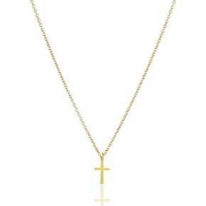 Stainless Steel Cross Necklace: Minimalist Faith Gift, Gold/silver Cross Necklace, First Communion Confirmation Homecoming Gift, Ideal Gift For Men And Women