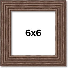 Poster Palooza 7x7 Frame White Solid Pine Wood Picture Frame | Includes UV Acrylic, Foam Board Backing & Hanging Hardware