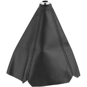 YSIL Car Shift Knob Dust Cover PU Leather Gear Shift Boot Dust Prevention Universal Car Interior Accessories for Most Manual Automatic Transmission Car Truck SUV Black