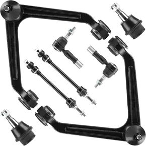 Front Upper Control Arm w/Ball Joint for Dodge Ram 1500 2002-2005 4WD, Stabilizer/Sway Bar & Outer Tie Rod End Link, Suspension Kit K7424 K7411 K7422 ES3538, 8Pcs