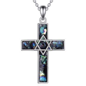 TIGER RIDER Ankh/Celtic Knot/Star of David/Heart Cross Pendant Necklace 925 Sterling Silver Religious Jewelry Gift for Men Women Christmas Birthday in Kuwait