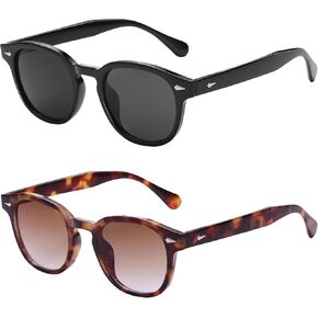 Retro Round Sunglasses for Men Women Vintage Trendy Circle Style UV400 Lenses Unisex Sun Glasses