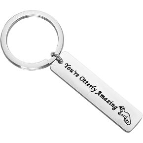 FEELMEM Otter Gifts You’re Otterly Amazing Keychain Cute Otter Animal for Women Gift for Otter Lovers Animal Lover Gift