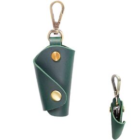 Leather Key Organizer Key Holder with Keychain Leather Car Key Cover with Snaps Compact and Stylish Key Pouch