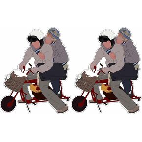 Dumb and Dumber Mini Bike Sticker Decal Bumper Sticker Cup Car Mug Bottle Helmet Laptop Bumper Sticker
