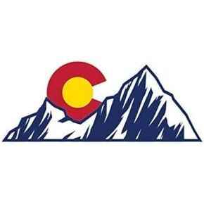 WSQ Colorado Mountain Sun Vinyl Sticker Decal - 5 Inches - for Car Truck SUV Van Window Bumper Wall Laptop Tablet Cup Tumbler and Any Smooth Surface