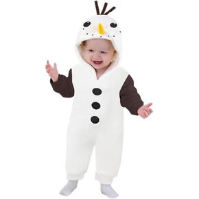 Infant Christmas Baby Snowman Hoodie Jumpsuit Snowman Costume Xmas Long Sleeve Clothes