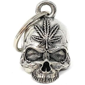 Bravo Bells Pot Head Skull Bell - Biker Bell Accessory or Key Chain for Good Luck on The Road