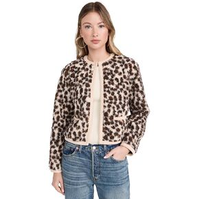 endless rose Women's Leopard Sherpa Jacket