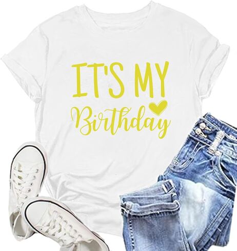 Birthday Shirts for Women It's My Birthday Shirt Birthday Party Squad Tee Top in Kuwait