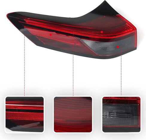Huray Right LED Outer Tail Light Fit for Nissan Rogue 2021-2024, RH Taillight Tail lamp Rear Brake Lamp Assembly OE Style Replacement for NI2805122 265506RR0A Passenger Side in Saudi Arabia