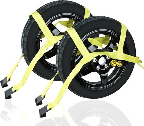 Set of 2 Tow Dolly Straps with Flat Hook,Blue Basket Strap,Fits Most 16-20" Tires Webbing Ratchet Straps… in Saudi Arabia