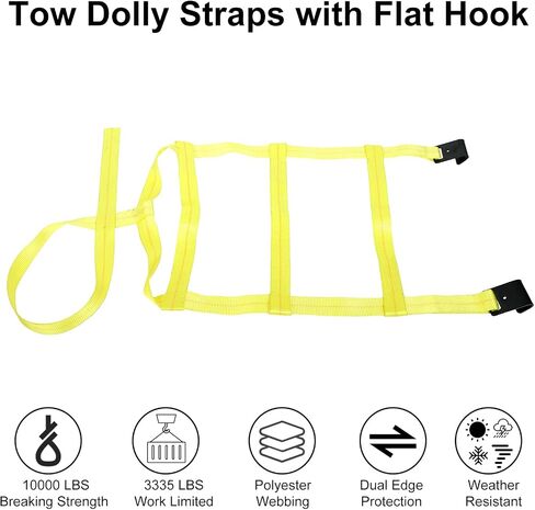 Set of 2 Tow Dolly Straps with Flat Hook,Blue Basket Strap,Fits Most 16-20" Tires Webbing Ratchet Straps… in Saudi Arabia