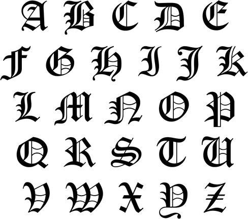 Chunky Old English Initial Choker Necklaces for Women Retro Letter Charm Curb Chain Statement Necklace for Men Unisex 15" in Kuwait