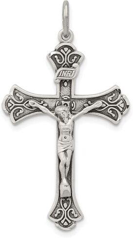 قلادة صليب INRI من الفضة الإسترليني العتيقة من Lex & Lu LAL104295 in Kuwait