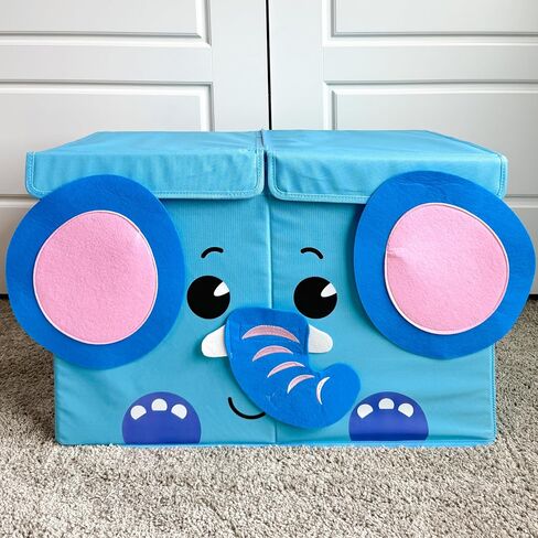 QUOKKA Toy Storage Box for Boys and Girls - 16x12x10In Koala Toy Chest Organizer for Kids - | Collapsible | Handles | Flip-Top Lids | - Fabric Foldable Bin for Playroom - Nursery Room Organization in Saudi Arabia