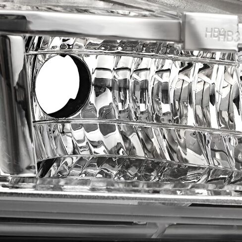 DNA MOTORING HL-OH-CSA07-CH-CL1 Pair Headlights Compatible with 07-14 Chevy Tahoe Suburban 1500/07-13 Avalanche Suburban 2500, Chrome/Clear in Saudi Arabia